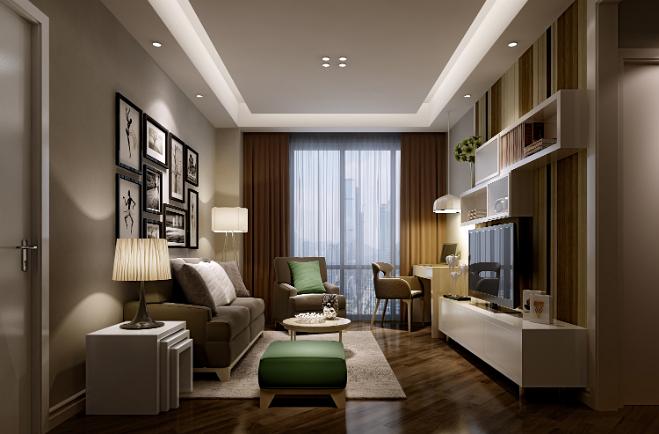 客廳3d效果圖8