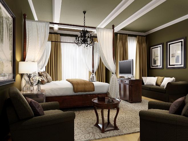 臥房空間3d效果圖11