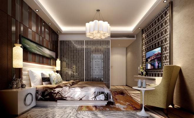 臥房空間3d效果圖7