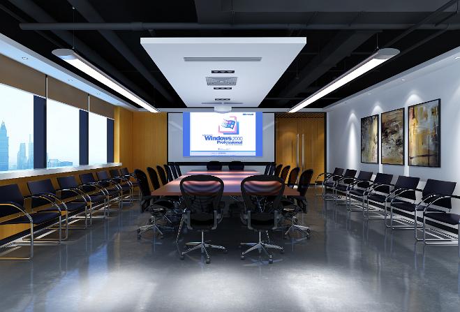 辦公空間3d效果圖7