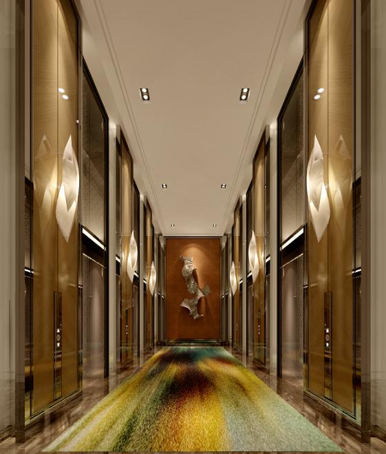 電梯廊道3d效果圖7