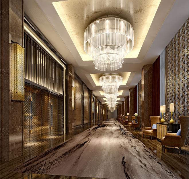 電梯廊道3d效果圖8